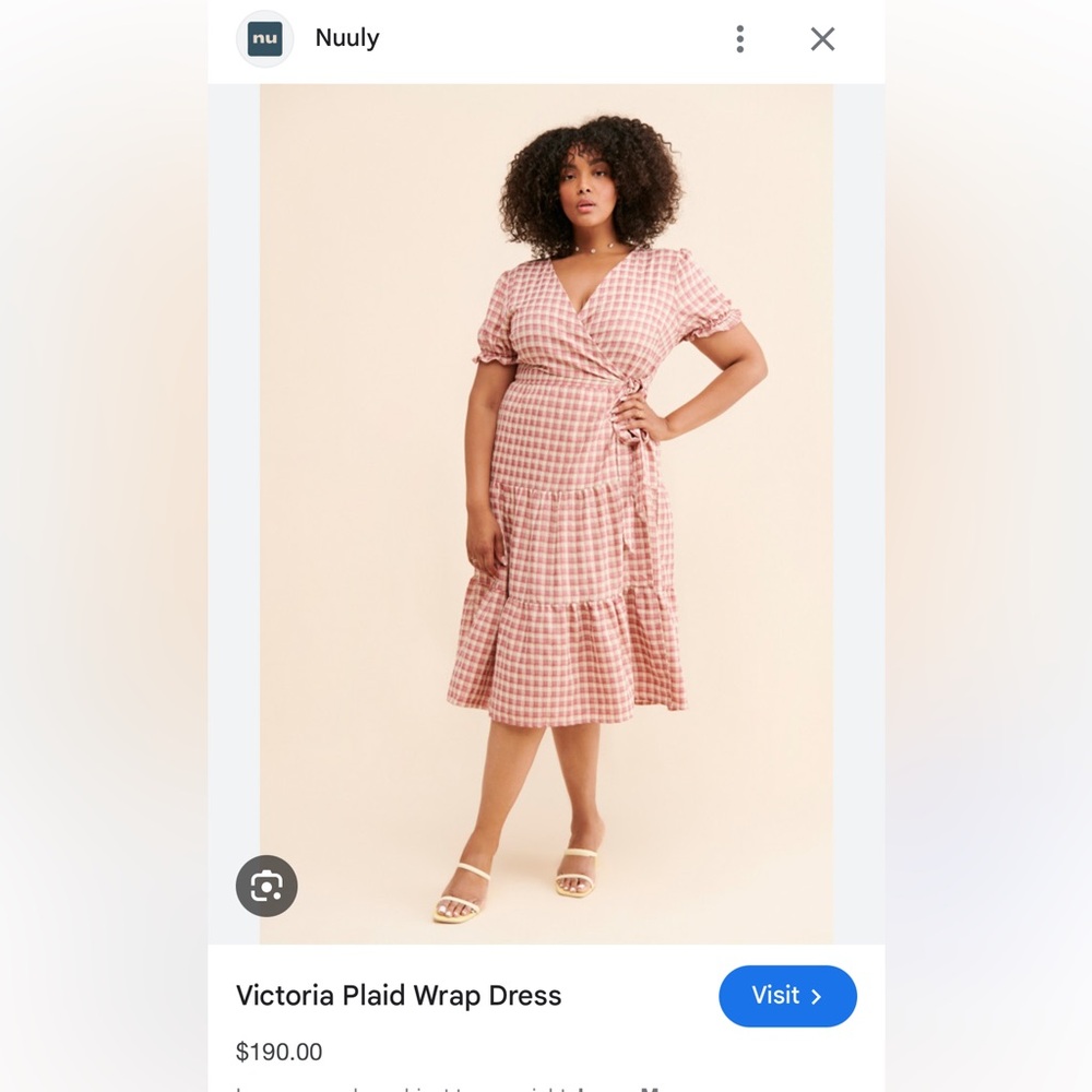 Victoria Pink Gingham Wrap Dress